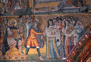 Избиение младенцев в мозаике римского храма Санта Мария Маджоре