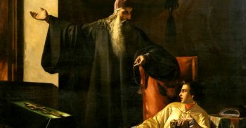 Павел Плешанов. Царь Иоанн Грозный и иерей Сильвестр во время большого московского пожара 24 июня 1547 года
